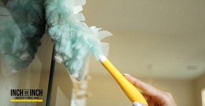 dusting home and indoor air quality inspection